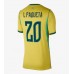 Brazílie Lucas Paqueta #20 Dámské Domácí Dres MS 2026 Krátkým Rukávem Brazílie Lucas Paqueta #20 Dámské Domácí Dres MS 2026 Krátkým Rukávem